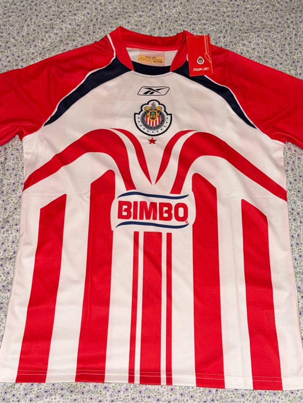 Reebok Red & White Chivas Soccer Jersey